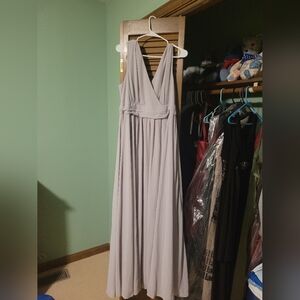 Lulus Light Gray Sleeveless Dress